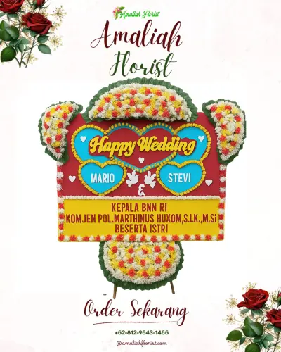 Karangan Papan Bunga Pernikahan di Sabarwangi